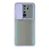 Xiaomi Redmi Note 8 Pro Kılıf Palm Buzlu Kamera Sürgülü Silikon - Lila