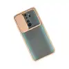Xiaomi Redmi Note 8 Pro Kılıf Palm Buzlu Kamera Sürgülü Silikon - Pembe