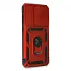 Xiaomi Redmi Note 8 Pro Kılıf Pars Lens Yüzüklü Silikon - Kırmızı