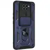 Xiaomi Redmi Note 9 4g Kılıf Pars Lens Yüzüklü Silikon - Lacivert