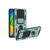 Xiaomi Redmi Note 9 4g Kılıf Pars Lens Yüzüklü Silikon - Yeşil