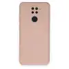 Xiaomi Redmi Note 9 Kılıf Nano İçi Kadife Silikon - Pudra