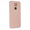 Xiaomi Redmi Note 9 Kılıf Nano İçi Kadife Silikon - Pudra