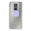 Xiaomi Redmi Note 9 Kılıf Palm Buzlu Kamera Sürgülü Silikon - Lila