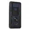 Xiaomi Redmi Note 9 Kılıf Pars Lens Yüzüklü Silikon - Lacivert