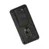 Xiaomi Redmi Note 9 Kılıf Pars Lens Yüzüklü Silikon - Siyah