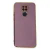Xiaomi Redmi Note 9 Kılıf Volet Silikon - Mor