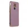 Xiaomi Redmi Note 9 Kılıf Volet Silikon - Mor
