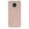 Xiaomi Redmi Note 9 Pro Kılıf Nano İçi Kadife Silikon - Pudra