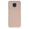 Xiaomi Redmi Note 9 Pro Kılıf Nano İçi Kadife Silikon - Pudra