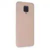 Xiaomi Redmi Note 9 Pro Kılıf Nano İçi Kadife Silikon - Pudra