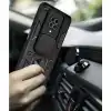 Xiaomi Redmi Note 9 Pro Kılıf Pars Lens Yüzüklü Silikon - Kırmızı
