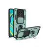 Xiaomi Redmi Note 9 Pro Kılıf Pars Lens Yüzüklü Silikon - Yeşil