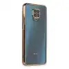 Xiaomi Redmi Note 9 Pro Kılıf Razer Lensli Silikon - Gold
