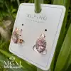 Xuping Pembe Taşlı Küpe