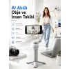 Yapay Zeka Takipli Telefon Gimbali Katlanabilir Tripod Bluetooth Kontrollü Dahili LED Işıklı