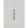 Yaprak Detaylı Sallantılı Göbek Piercing