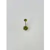 Yeşil Taşlı Göbek Piercing