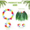 Yetişkin Hawaii Kostüm Seti - Yaprak Etek  Hawaii Set - 5 Parça