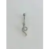 Yılan Detaylı Göbek Piercing