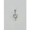 Yılan Ve Kalp Detaylı Göbek Piercing