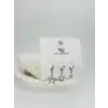 Yıldız Detaylı Üçlü Kombin Küpe