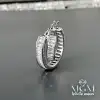 Zirkon Baget Taşlı Halka Küpe