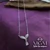 Zirkon Su Damlası Taşlı Kanat Kolye