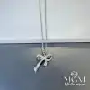 Zirkon Taşlı Fiyon Kolye