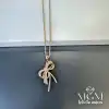 Zirkon Taşlı Fiyonk Kolye