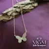 Zirkon Taşlı Kelebek Kolye