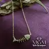 Zirkon Taşlı Kolye Gold