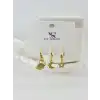 Zirkon Taşlı Üçlü Kombin Küpe