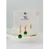 Zirkon Taşlı Üçlü Kombin Küpe