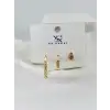 Zirkon Taşlı Üçlü Kombin Küpe