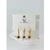 Zirkon Taşlı Üçlü Kombin Küpe