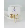 Zirkon Taşlı Üçlü Kombin Küpe
