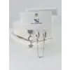 Zirkon Taşlı Üçlü Kombin Küpe