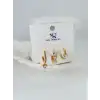Zirkon Taşlı Üçlü Kombin Küpe