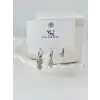 Zirkon Taşlı Üçlü Kombin Küpe