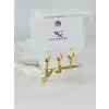 Zirkon Taşlı Üçlü Kombin Küpe