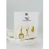Zirkon Taşlı Üçlü Kombin Küpe