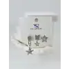 Zirkon Taşlı Üçlü Kombin Küpe