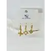 Zirkon Taşlı Üçlü Kombin Küpe