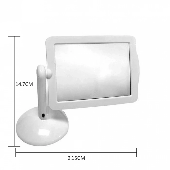 3x  360 Derece Döndürme Ekranlı, Çok Fonksiyonlu Masaüstü Büyüteç 3x