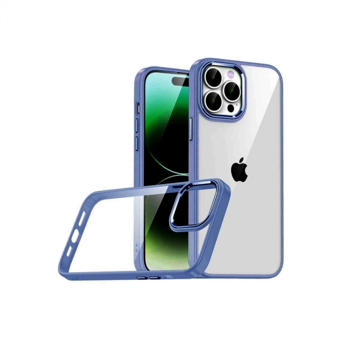 Apple İphone 15 Pro Max Razer Lensli Silikon - Lacivert