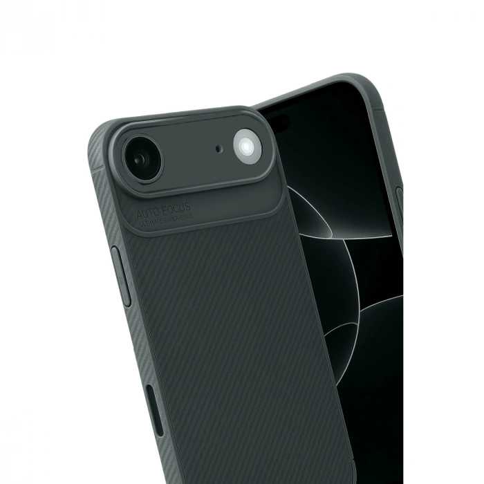 Apple İphone 17 Air Auto Focus Karbon Kapak - Koyu Yeşil