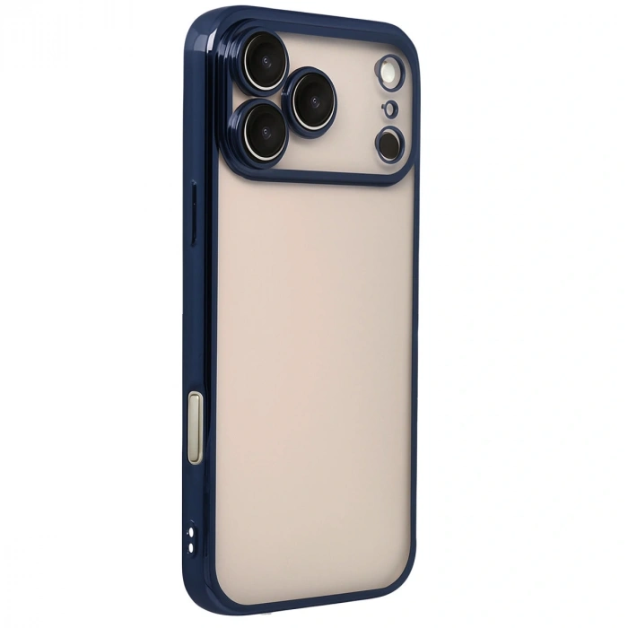 Apple İphone 17 Pro Max Razer Lensli Silikon - Lacivert