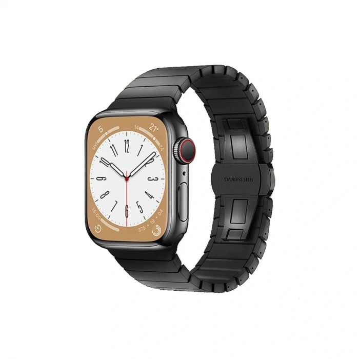 Apple Watch 42mm Kr416 Huks Kordon - Siyah