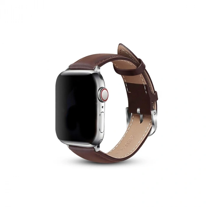 Apple Watch 42mm Nl26 Deri Kordon - Kahverengi